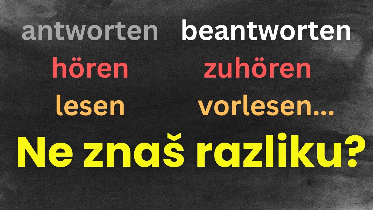 9 Glagola u Nemačkom koja te često ZBUNE