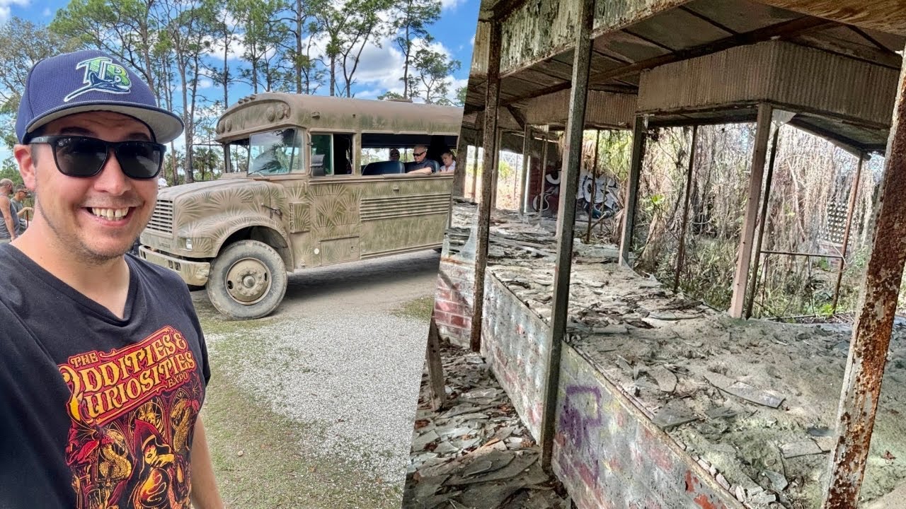 Florida Roadside Attractions & Abandoned Places - Forgotten Museum & EPIC SWAMP BUS TOUR ALLIGATORS!