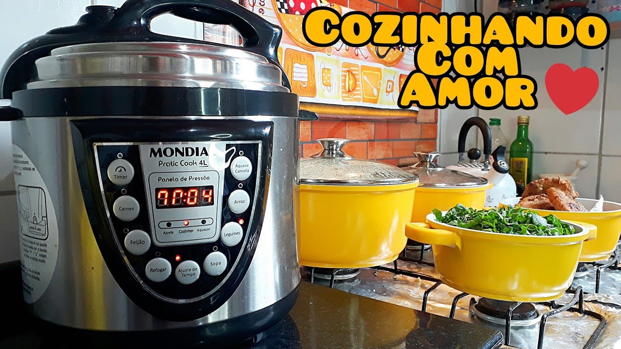 Feijão feito na PANELA DE PRESSÃO ELÉTRICA MONDIAL Pratc Cook 4L DIGITAL || COZINHANDO COMIGO