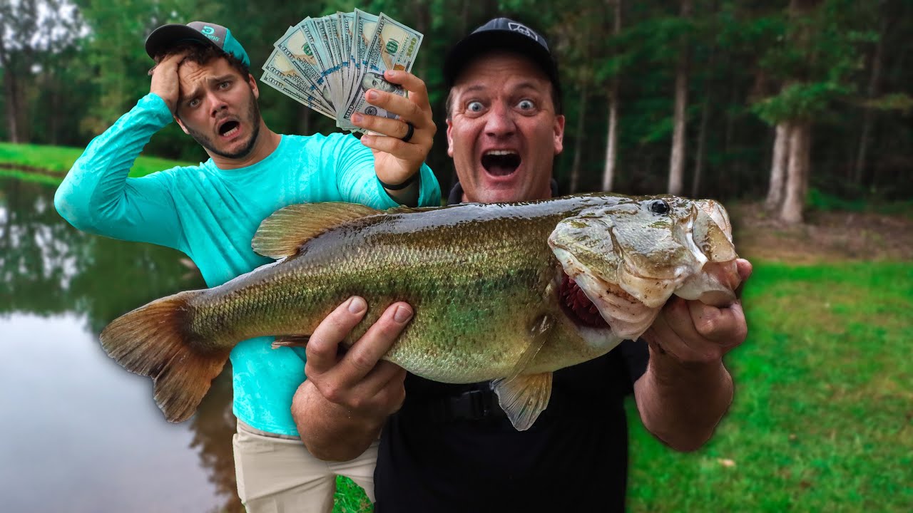 Father Vs Son $1000 Fishing CHALLENGE!! ( 7 lb bass)