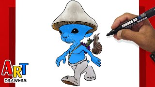 How To Draw Smurf Cat