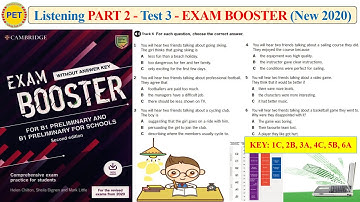 EXAM BOOSTER - Listening Part 2 Test 3 (2020 + Transcript + Key)
