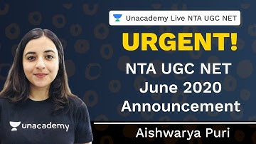 URGENT | NTA Announcement For UGC NET June 2020