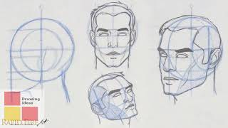 Face Drawing - How to Draw a Face from any Angle | Part 1 - Front & Side View