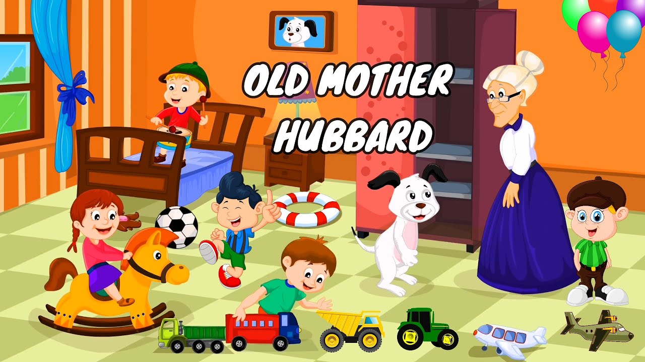 Old Mother Hubbard Nursery Rhymes for kids 