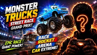 I Tried Monster Trucks Game for Kids 2! 🚛🔥 Crazy Monster Truck Race! screenshot 1