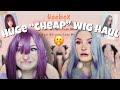 hauling & trying on "cheap" wigs 😬 | uoobox |