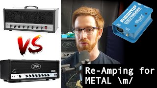 Re-Amping Metal Guitar + Amp Sim vs Real Amp