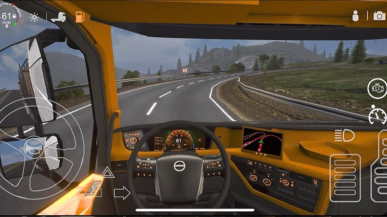 Volvo Truck Driving through The Mountain ! Universal Truck Simulator - Mobile Gameplay Android Ios