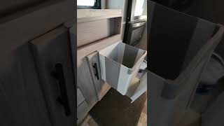Must have folding trash bin for small travel trailers#rvlife