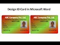 ID Card Design in Microsoft Word