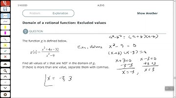 Domain of a rational function: Excluded values