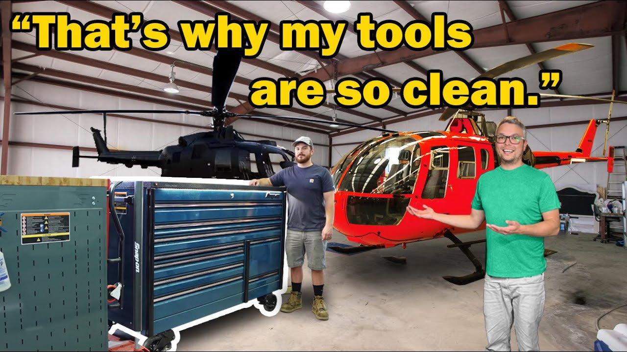 Helicopter A&P Tech Shares His Organized Setup - YouTube