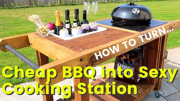 How to build a 22 Weber Kettle BBQ Cart DIY BBQ Table 
