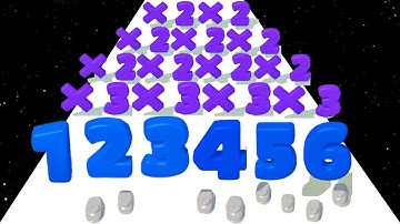 Number Run (vs) A-Z Run - Level Up Number, Math Game (ASMR Gameplay)