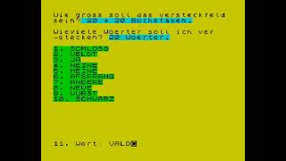 Wortsuchspiel (ZX Spectrum) screenshot 5
