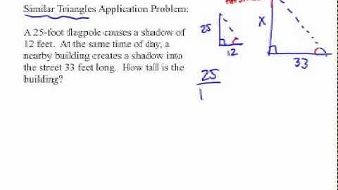 How to Solve Similar Triangle Application Problems: Flagpole Shadows