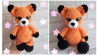 🦊Плюшевая Лисичка Вязаная Крючком🦊Crochet Fox💖Gehäkelter Fuchs