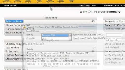 IRS Acknowledgement Reports Overview - CrossLink Professional Tax Software