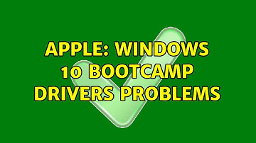 Apple: Windows 10 Bootcamp Drivers problems