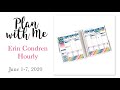 Plan with Me | Erin Condren Hourly | June 1-7, 2020