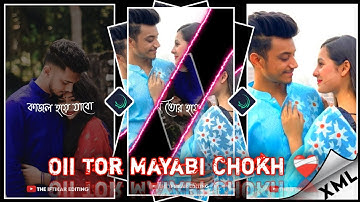 Oii Tor Mayabi Chokh ❤️🥰 | New Bangla Lofi Lyrics Video Editing | Alight Motion |BY:- ‎@IFTIKAR_ALI 