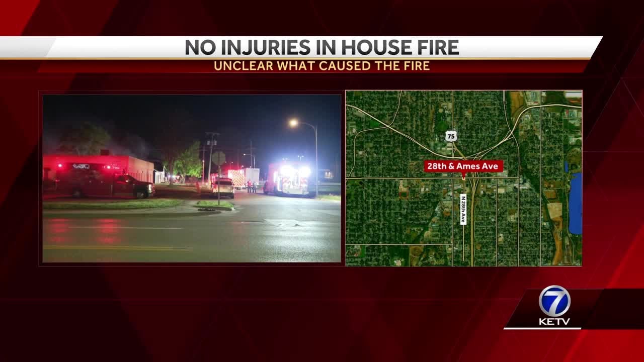 Fire crews extinguish a house fire in north Omaha - YouTube