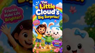 ☁️ The Little Cloud Lost Its Rainbow! 🌈 | Best Friends Save the Day! 🐰👧✨#shorts