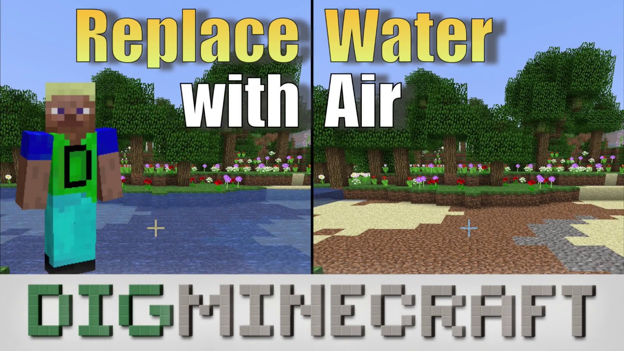 How To Use The Fill Command To Replace Water With Air In Minecraft