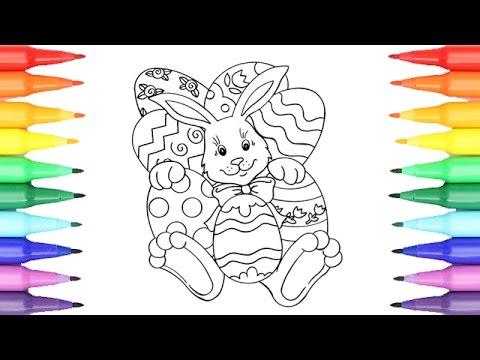 Coloring Pages Easter Bunny And Eggs Videos For Children
