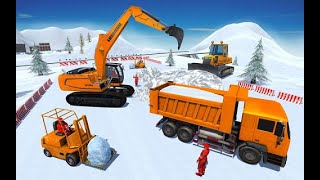 Snow excavator simulator games - Snow excavator construction 3d - Android Gameplay screenshot 5