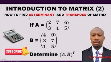 How to solve for Determinant and transpose of a Matrix, the easy way