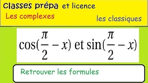 Prépa- comment retrouver cos(pi/2-x) et sin(pi/2-x)