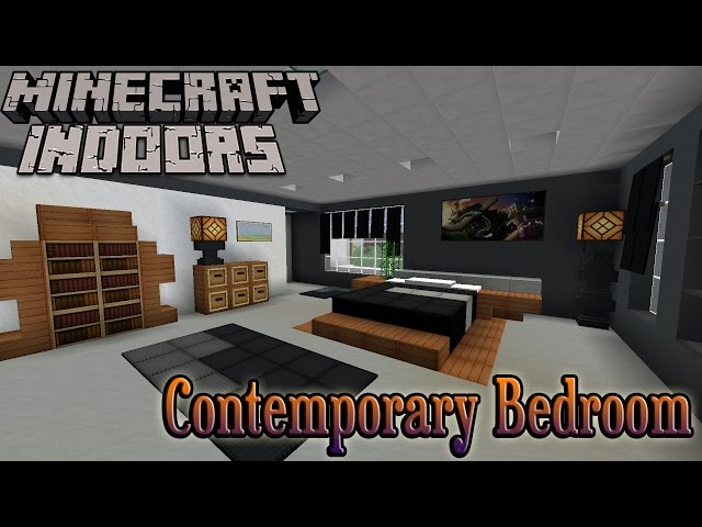 Minecraft Indoors Interior Design - Contemporary Bedroom - YouTube