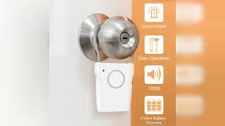 Review: Door Handle Alarm - 120DB Audible Alarm, Vibration Triggered Security for Home, Travel... screenshot 3