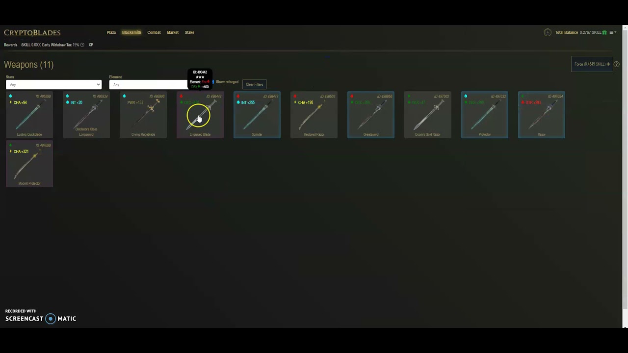HOW TO TRANSFER/TRADE WEAPON (CryptoBlades)