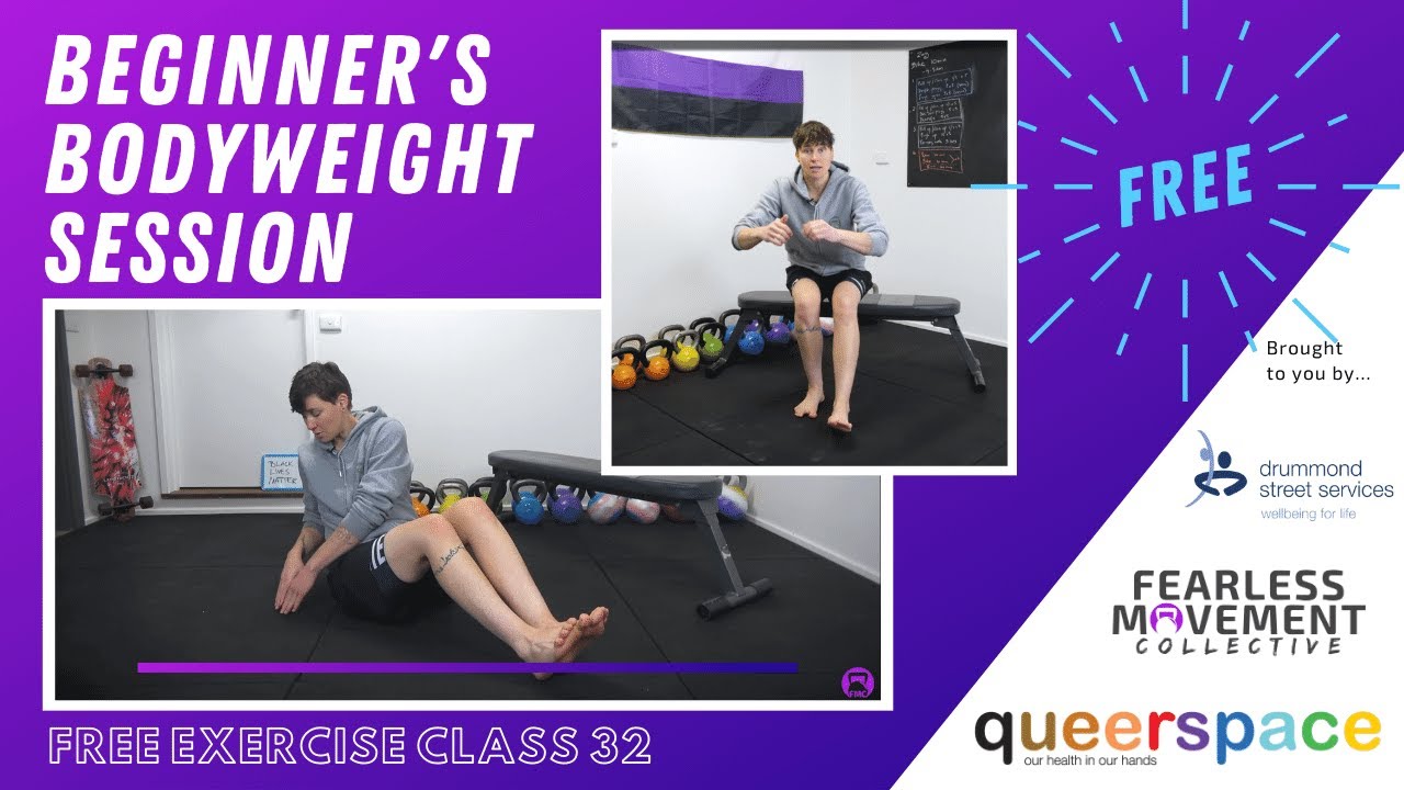 Free Exercise Class 32 - Beginner's Bodyweight - YouTube