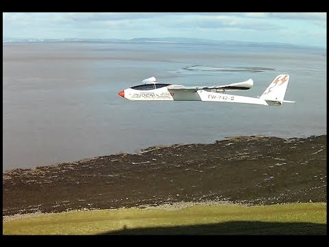 Phoenix 2000 slope soaring  over the Bristol Channel at Middle Hope