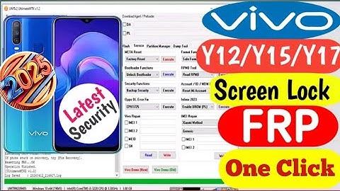 Vivo Y12,Y15,Y17Latast Security Password Unlock Umt Tool Without Test point 100% Working/2025 New 