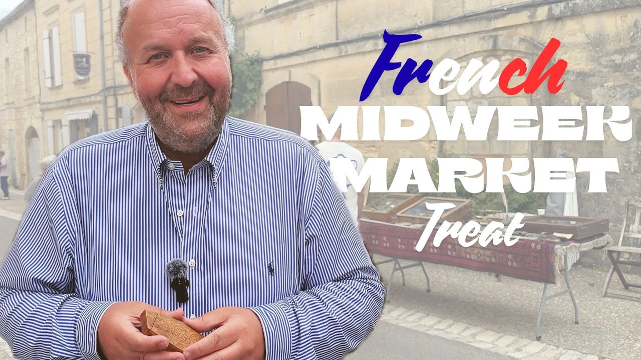 Рынок в средневековом французском городке, полном антиквариата!