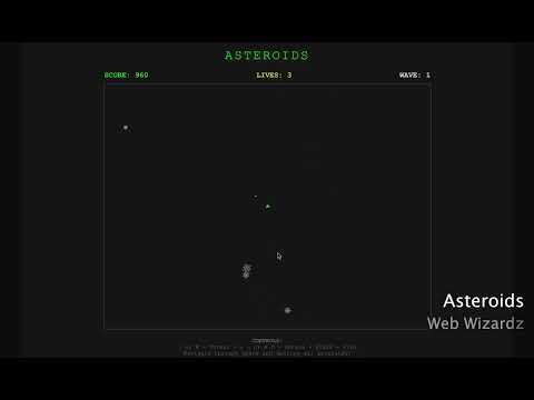 Web Wizardz - Asteroids 2D Game (HTML, CSS, Javascript)(reupload)