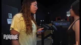 Emarrb and Chloe at the realization and reaction after finding out the gym is falling apart 😂