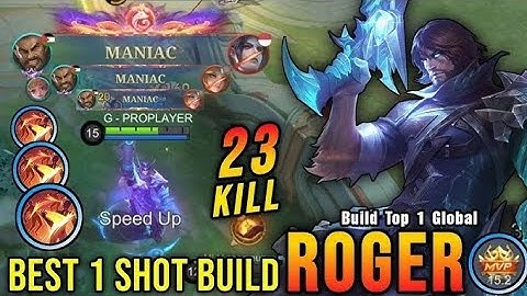 Roger best jungle build insane damage 🔥🔥 best 1shot build || 2025 Best build and emblem 