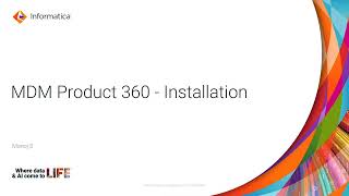 Installation of MDM Product 360