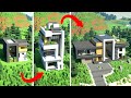 Modern House Minecraft Builds | BASIC vs INTERMEDIATE vs EXPERT