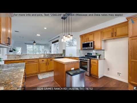 3226 Grimes Ranch RD, Austin, TX home video tour