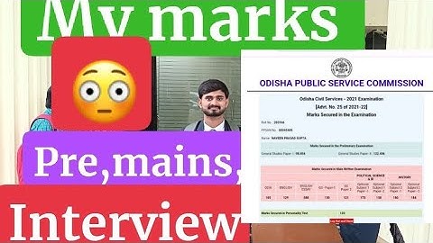 My marks🔥 badla💪 OPSC OCS 2021 |prelims,mains, interview marks#opsc #upsc#prelims#viralvideo