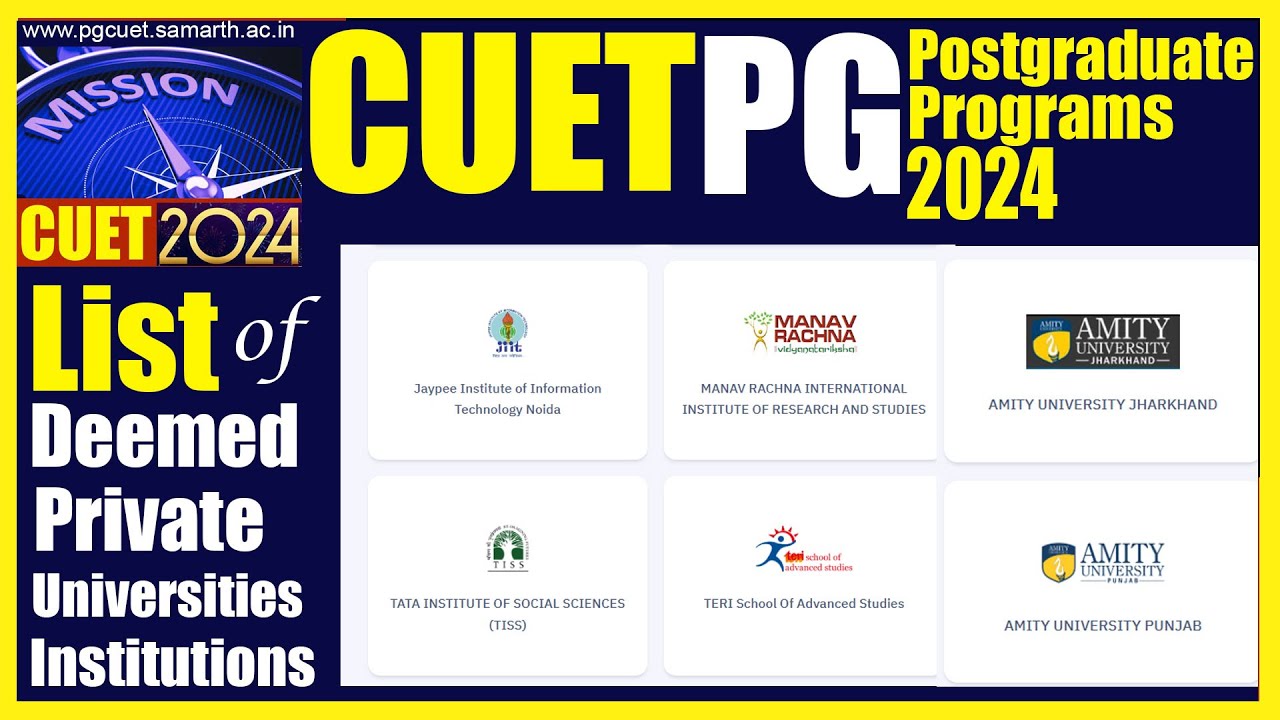 list-of-deemed-private-universities-participated-in-cuet-pg-2024
