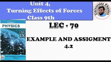 Example and assignment 4.2 class 9 physics kpk textbook board