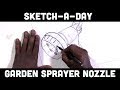 Sketch-A-Day: How to draw a garden hose sprayer